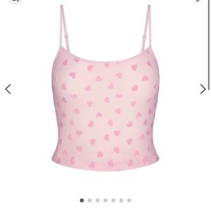 Skims Valentine Collection sheer velvet cami
